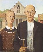 Grant Wood Anerican Gothic (mk09) France oil painting reproduction